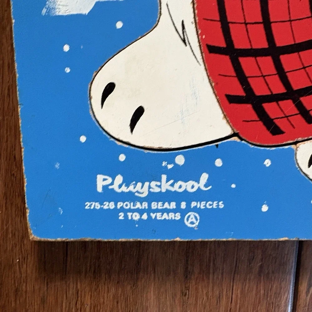 Lot of 8 Vintage Playskool Wooden Peg Puzzles Complete Grover Robotman USA